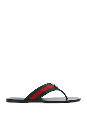 【関税＆送料込み】Gucci Gg Slides Red Gucci Slides with Web Details - Runway Catalog
